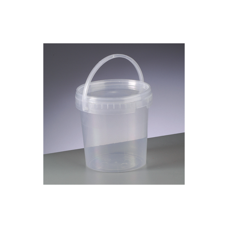 Pot vide / boîte vide en plastique transparent pour peinture 1000 mL